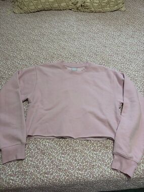 TNA Dusty Pink Cropped Crewneck Sweatshirt - Women
